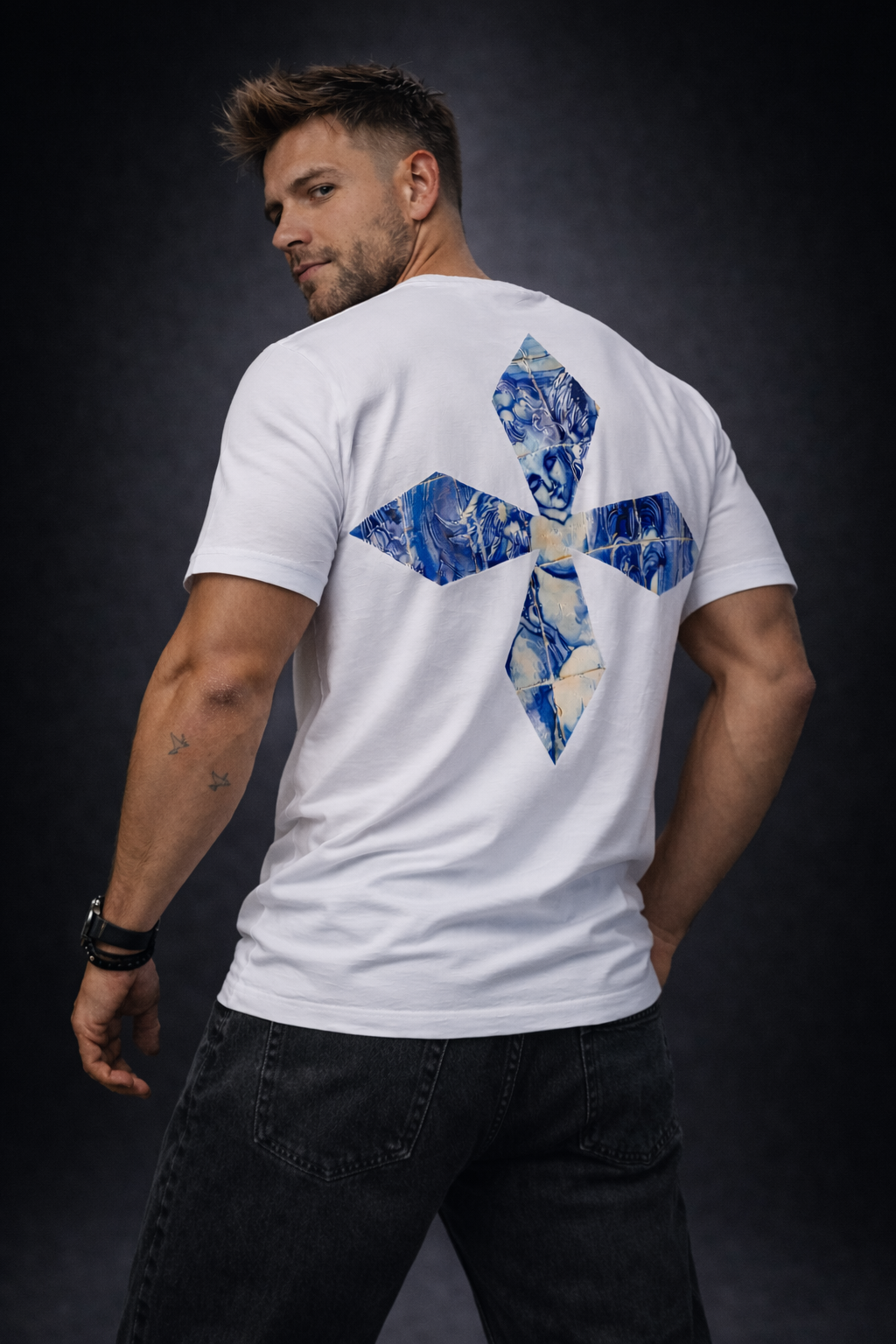 The Big Blue Tile Tee by REEXIST