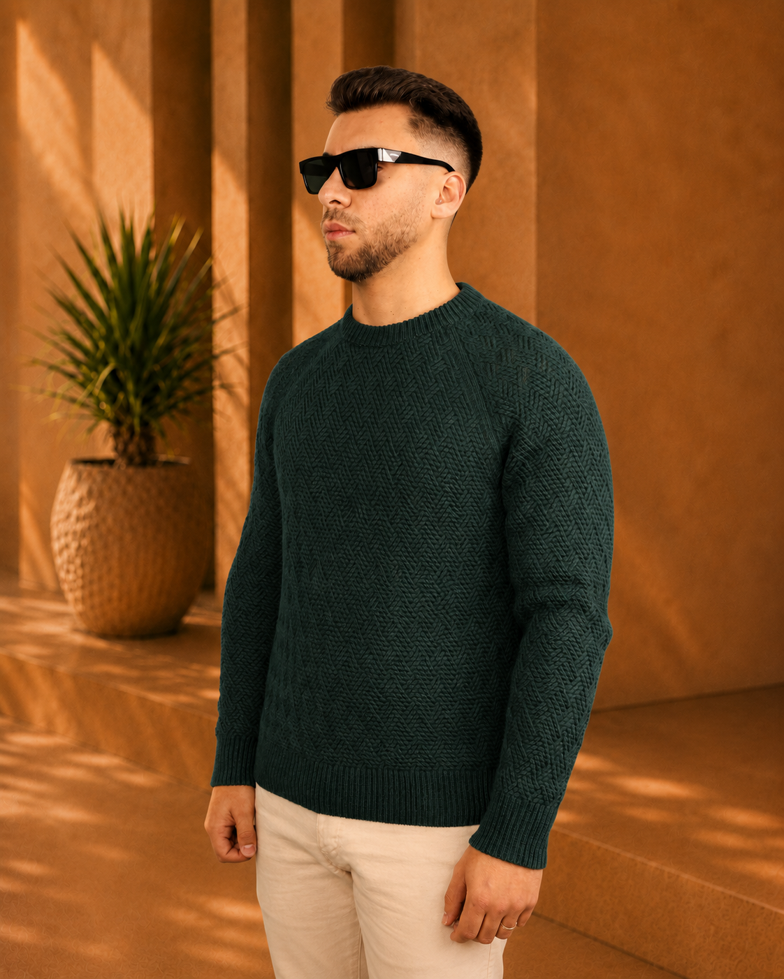 Serra Textured Crewneck