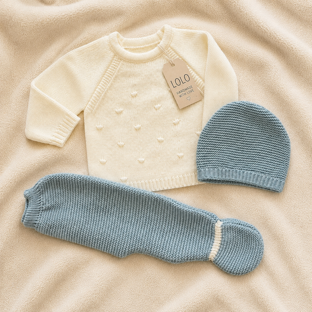 Aljezur Knit Set — Ivory & Sage – view 5