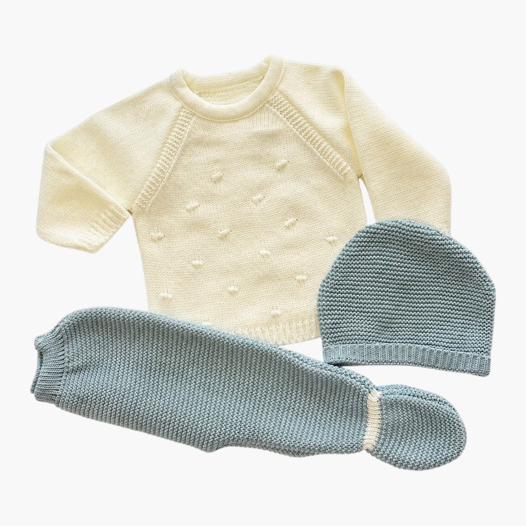 Aljezur Knit Set — Ivory & Sage by FP For You