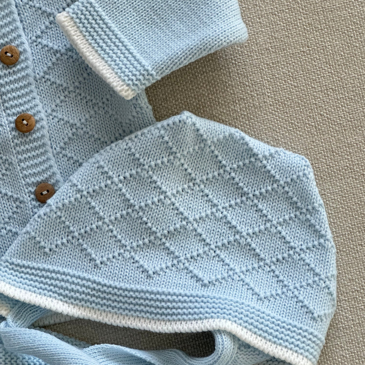 Carrapateira Cotton Knit Set — Baby Blue – view 4