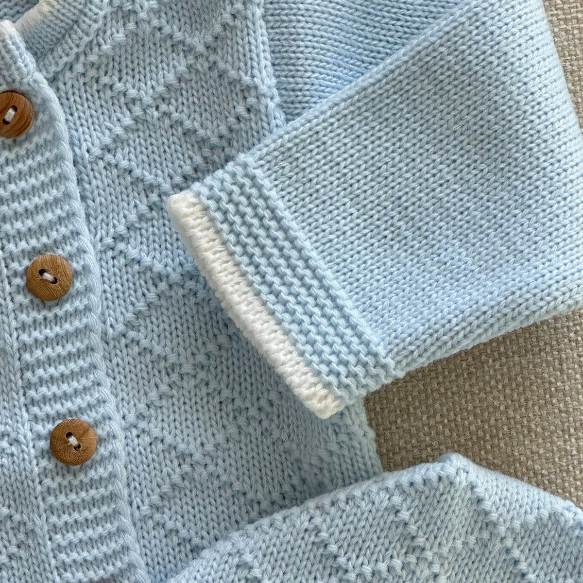 Carrapateira Cotton Knit Set — Baby Blue – view 3