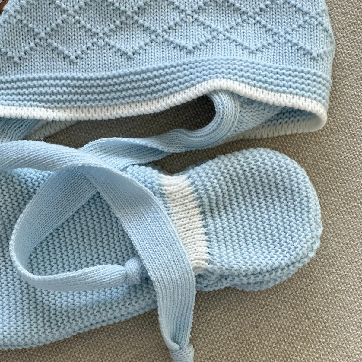 Carrapateira Cotton Knit Set — Baby Blue – view 5