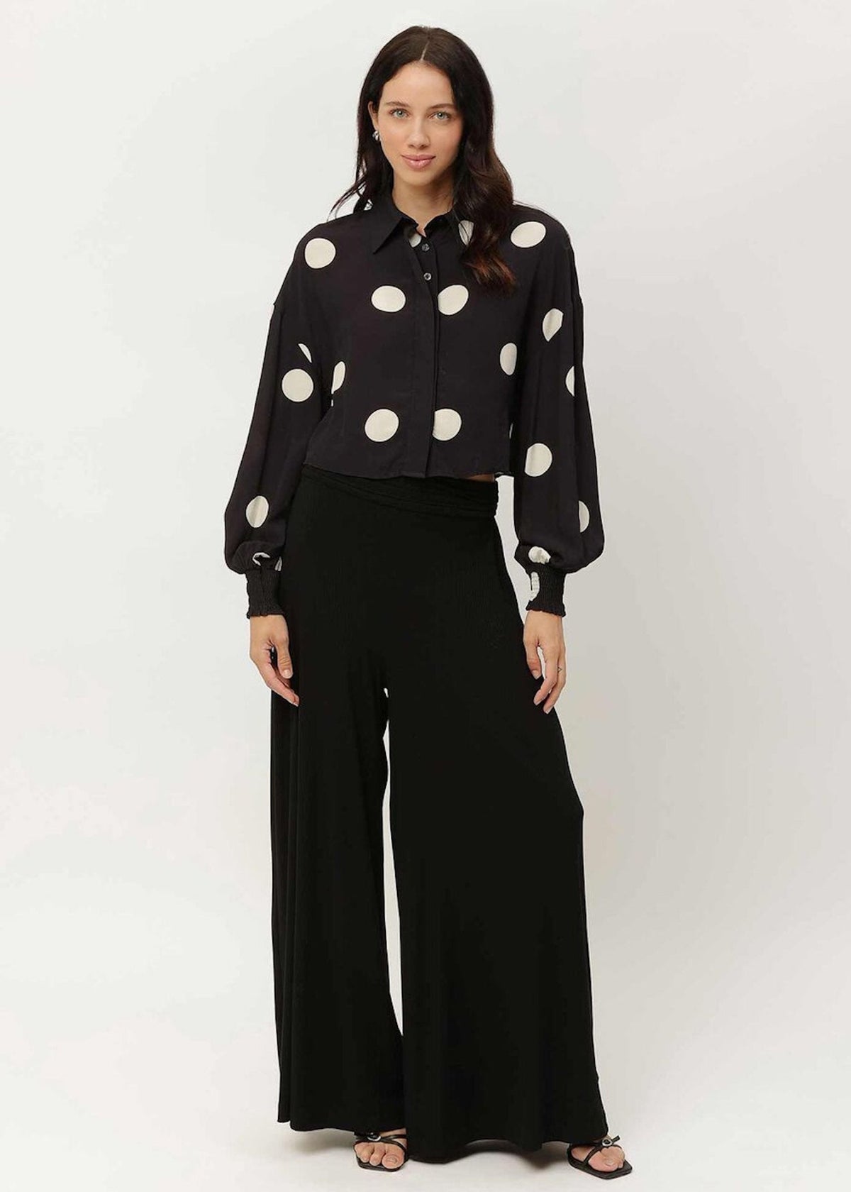 Olhão Polka-Dot Shirt — Black by JOLOVERS