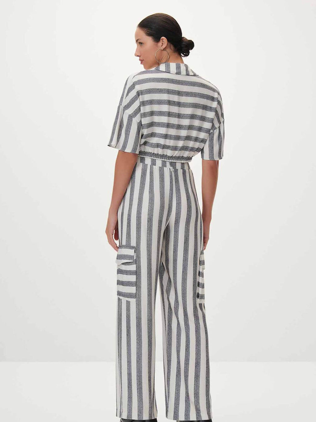 Ria Striped Crop Shirt