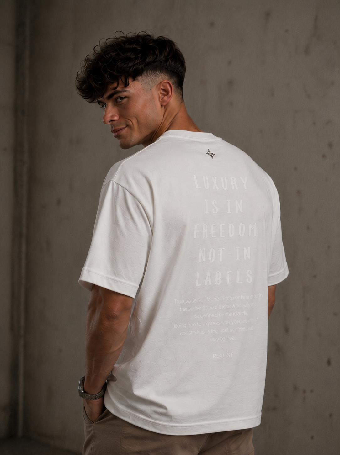Luxury Manifesto Tee — Off-White – view 4