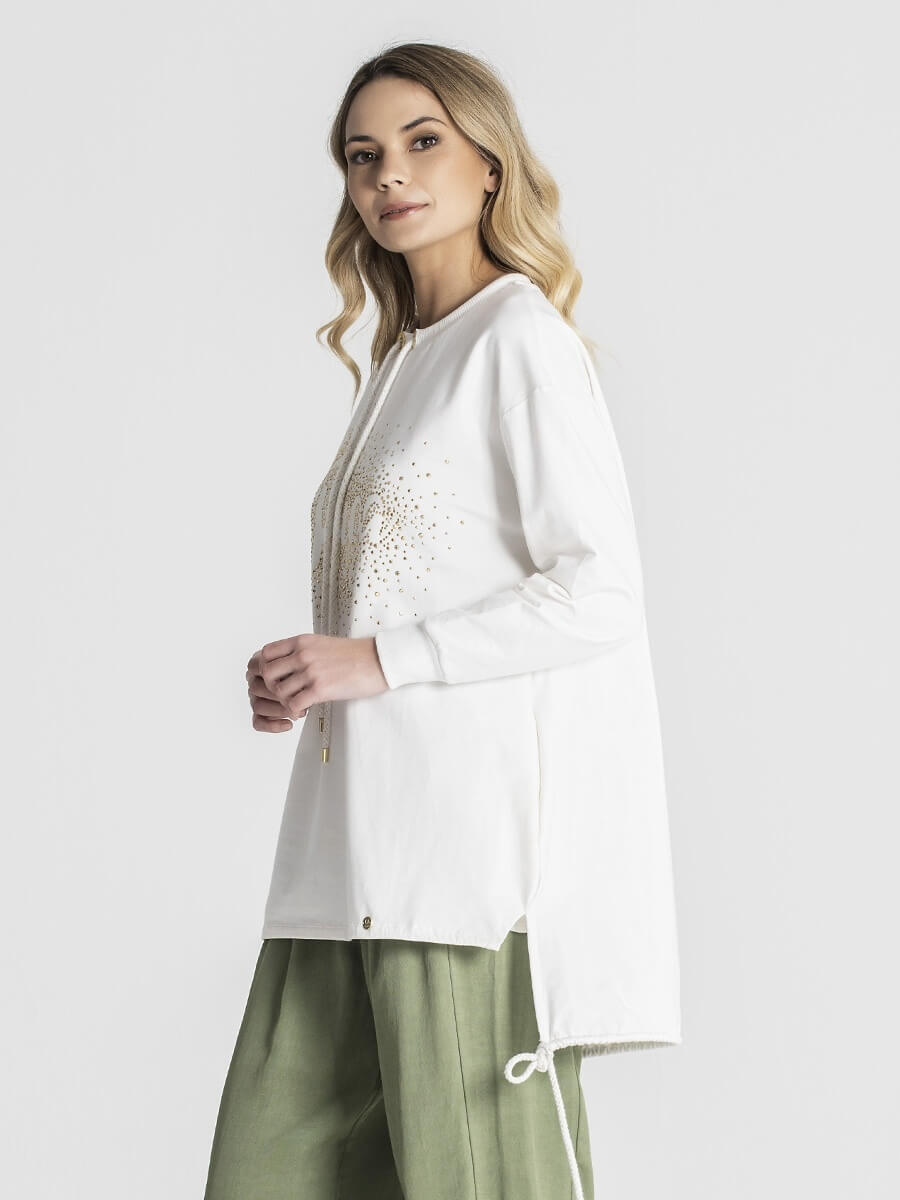 Ferragudo Drawcord Sweater — Beige – view 2