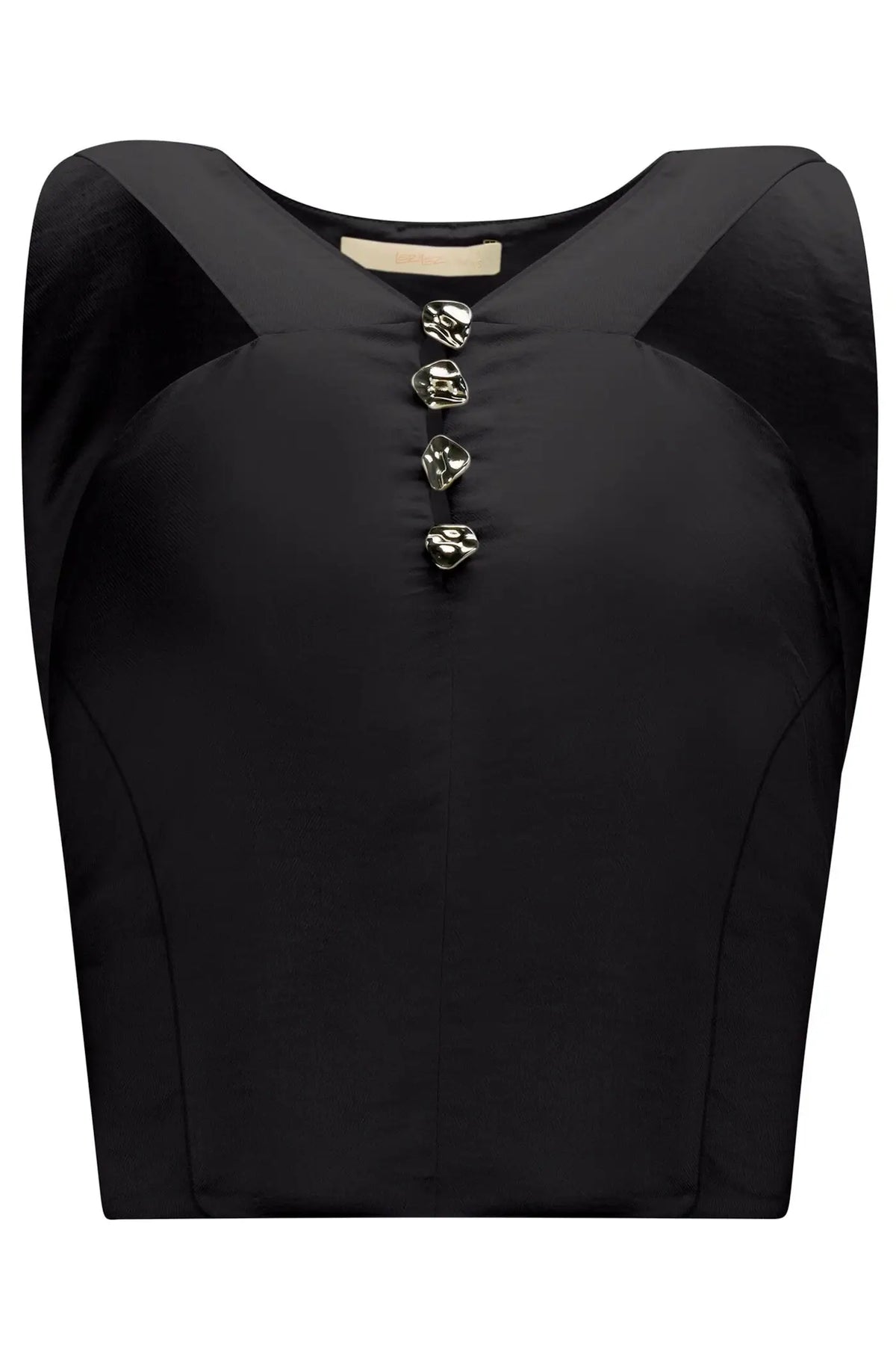 Noite Button Crop Top
