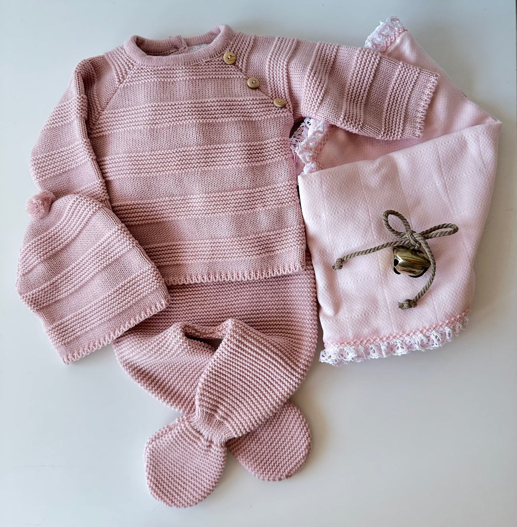 Carrapateira Cotton Knit Set — Dusty Pink by FP For You
